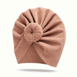 Prążkowana czapka turban