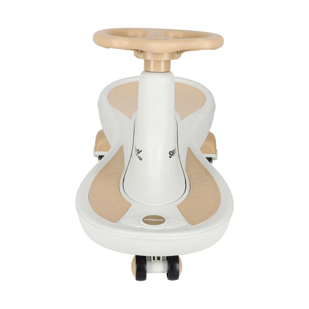 JEŹDZIK GRAWITACYJNY LED SWING FIX S4 ŚWIECĄCE KOŁA Z MUZYKĄ GRAJĄCY 76CM ZŁOTO-BIAŁY MAX 100KG - obrazek 6