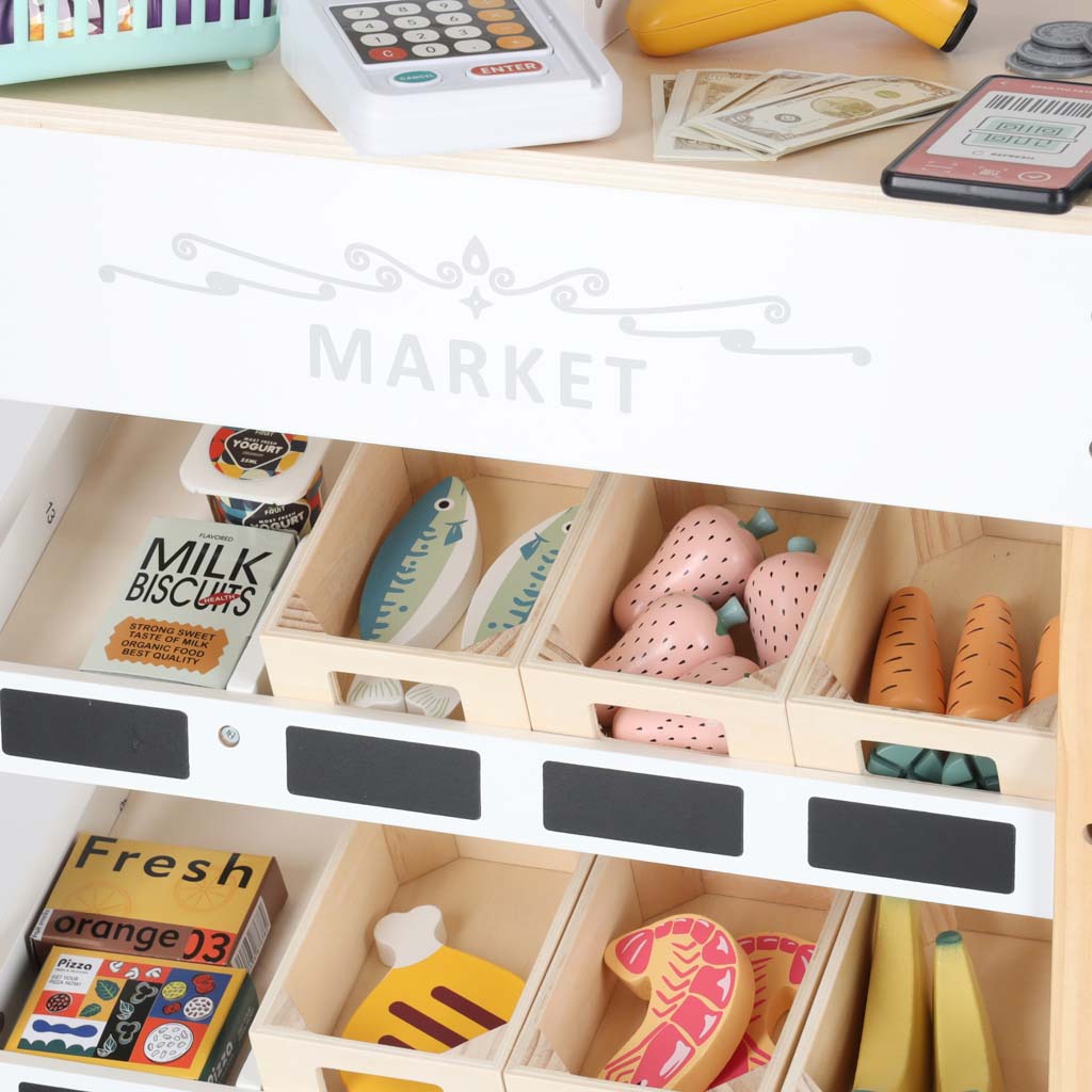 MARKET DREWNIANY LULILO MELO STRAGAN SUPERMARKET Z KASĄ - obrazek 10