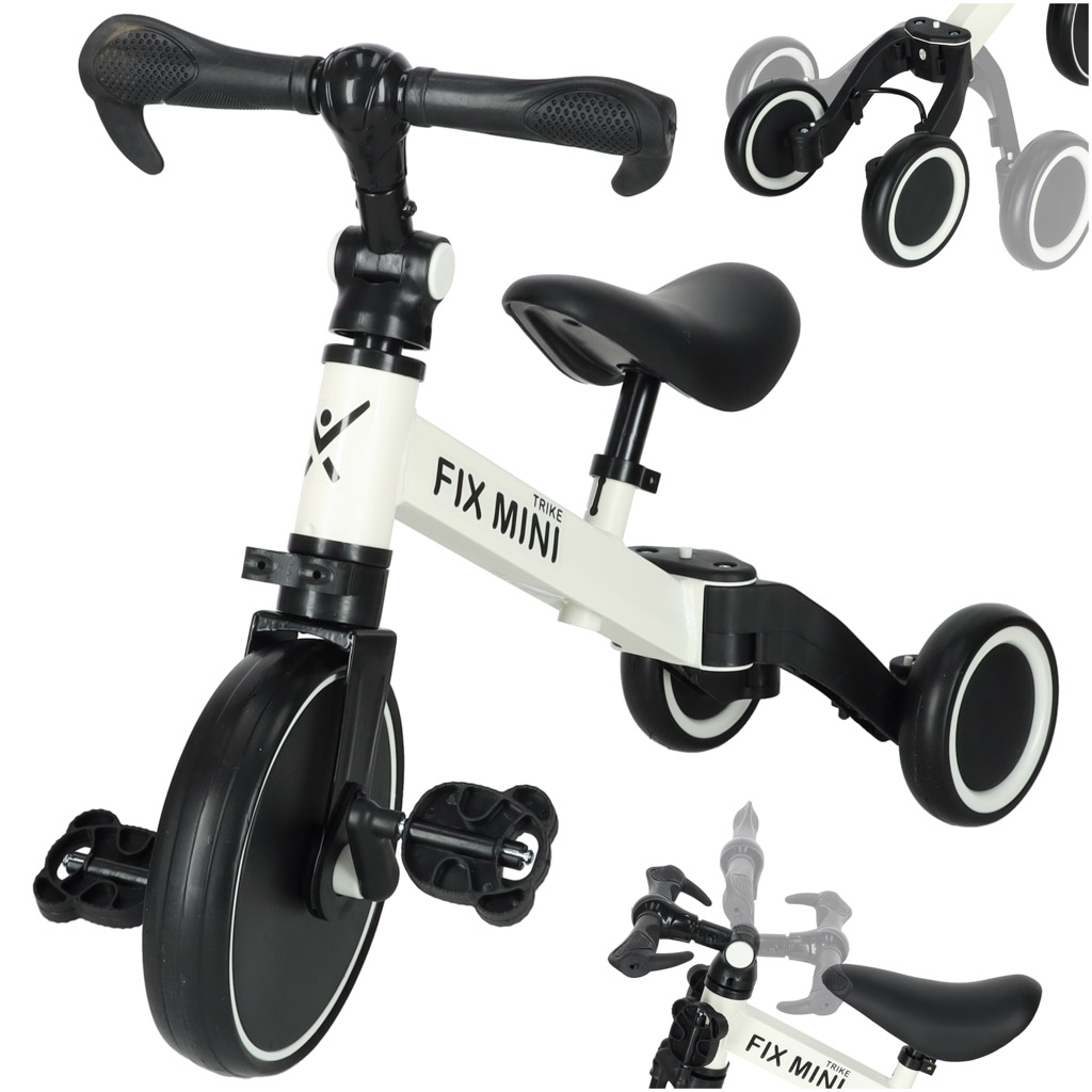 ROWEREK BIEGOWY TRIKE FIX MINI ROWER WIELOFUNKCYJNY 3W1 BIAŁY - obrazek 3